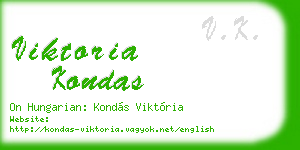 viktoria kondas business card